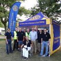 Rotarians with President Kim in front of Gazebo