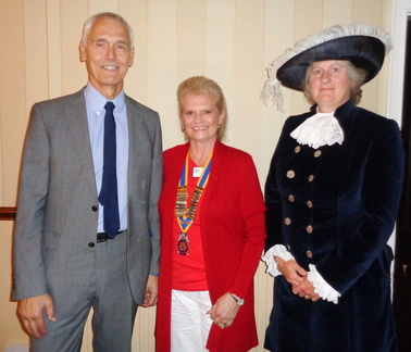 John Ford - Hon Director of the Tribune trust and Mrs D J Rosenberg,  High Sheriff of East Riding with President Kim Pugh